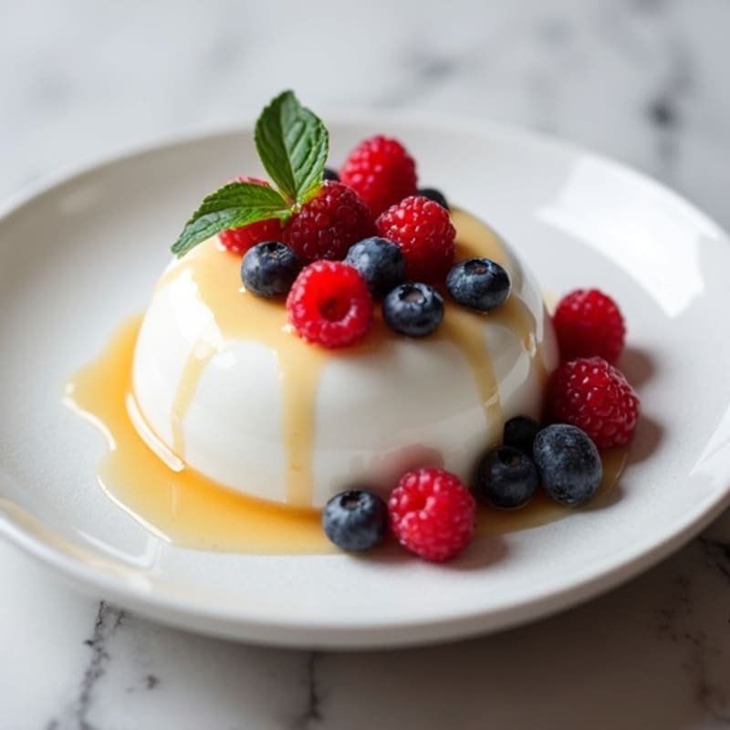 Greek Yogurt Protein Mousse with Mixed Berries