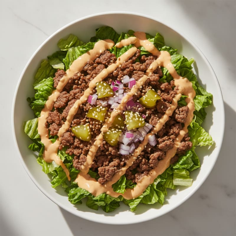Big Mac Inspired Protein Bowl