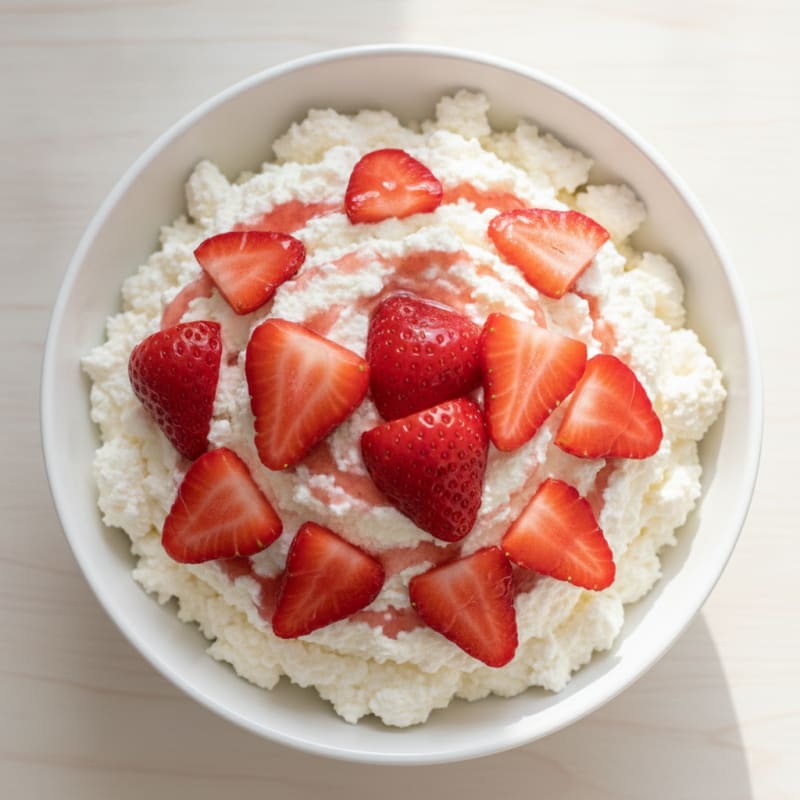 Creamy Cottage Cheese Protein Pudding with Berries