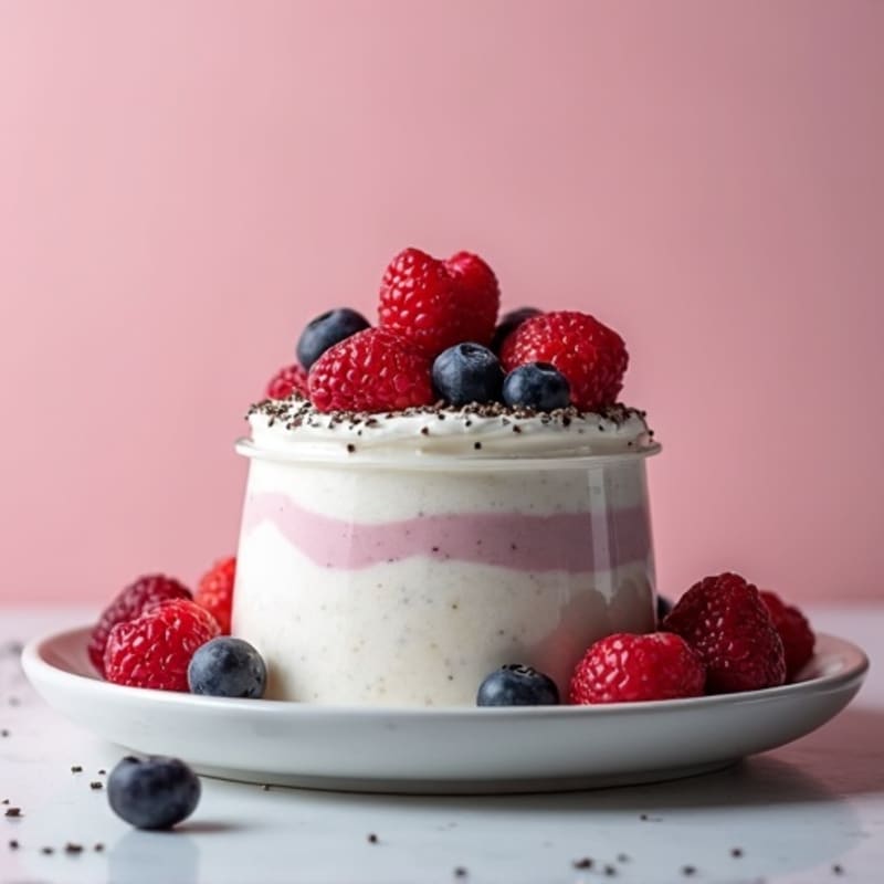 Creamy Greek Yogurt Protein Mousse with Berries