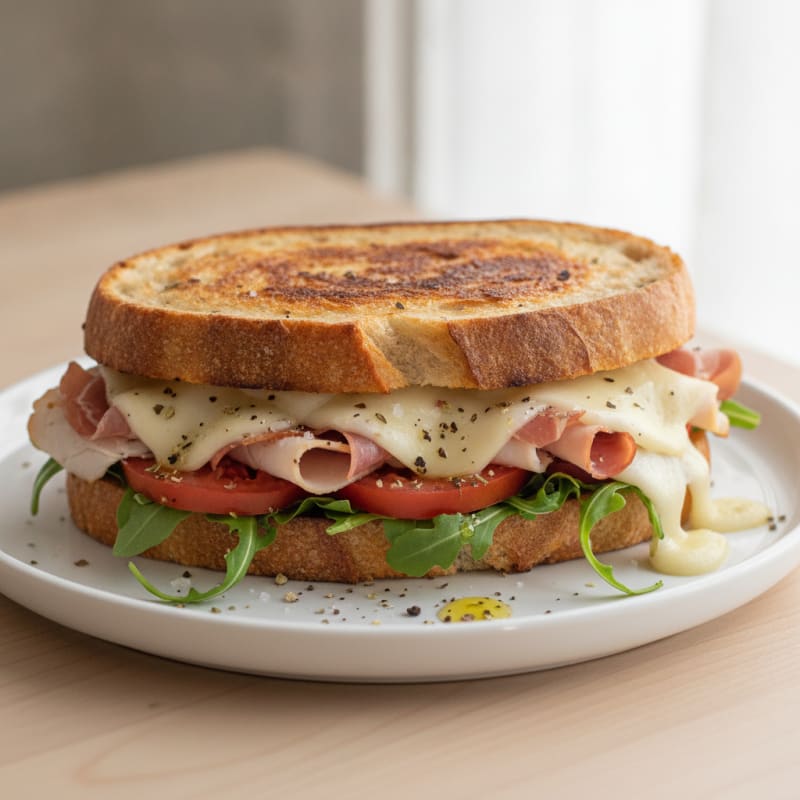 Grilled Italian Deli Sandwich with Provolone