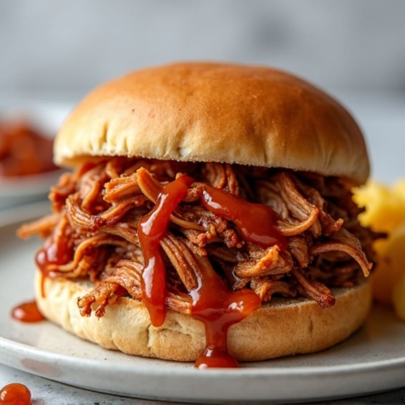 Lean BBQ Pulled Pork on Whole Grain
