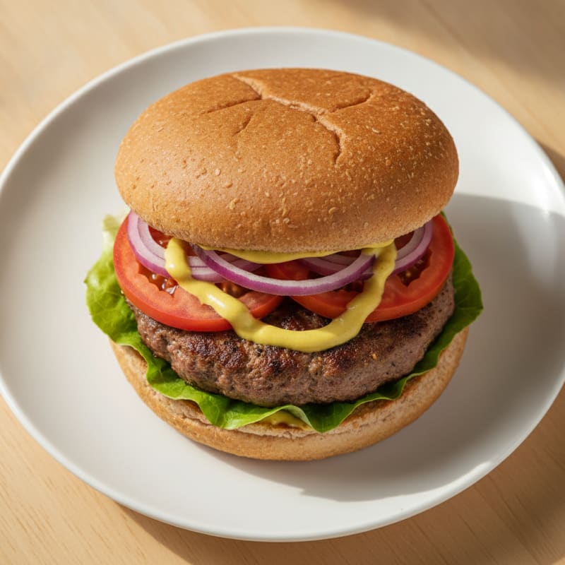 Classic Beef Burger with Toasted Bun