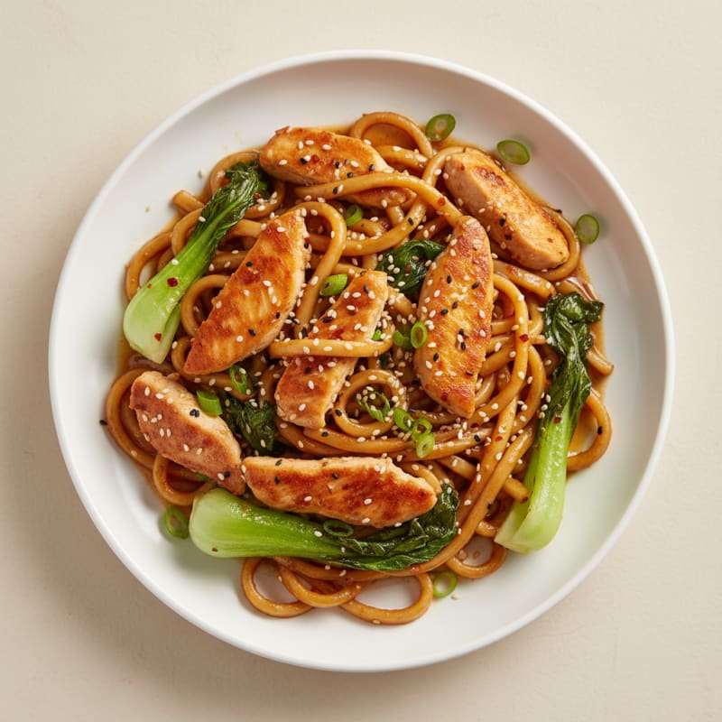 Chewy Sesame-Ginger Udon Noodles