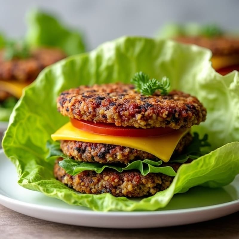 Crispy Black Bean Quinoa Burger Lettuce Wrap