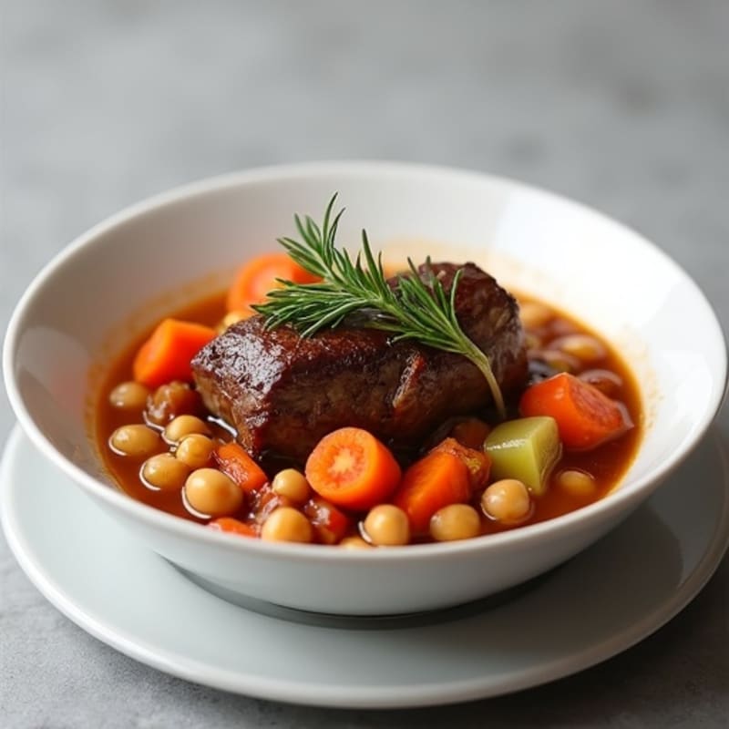 Slow-Cooked Rosemary Garlic Lamb Shank Stew
