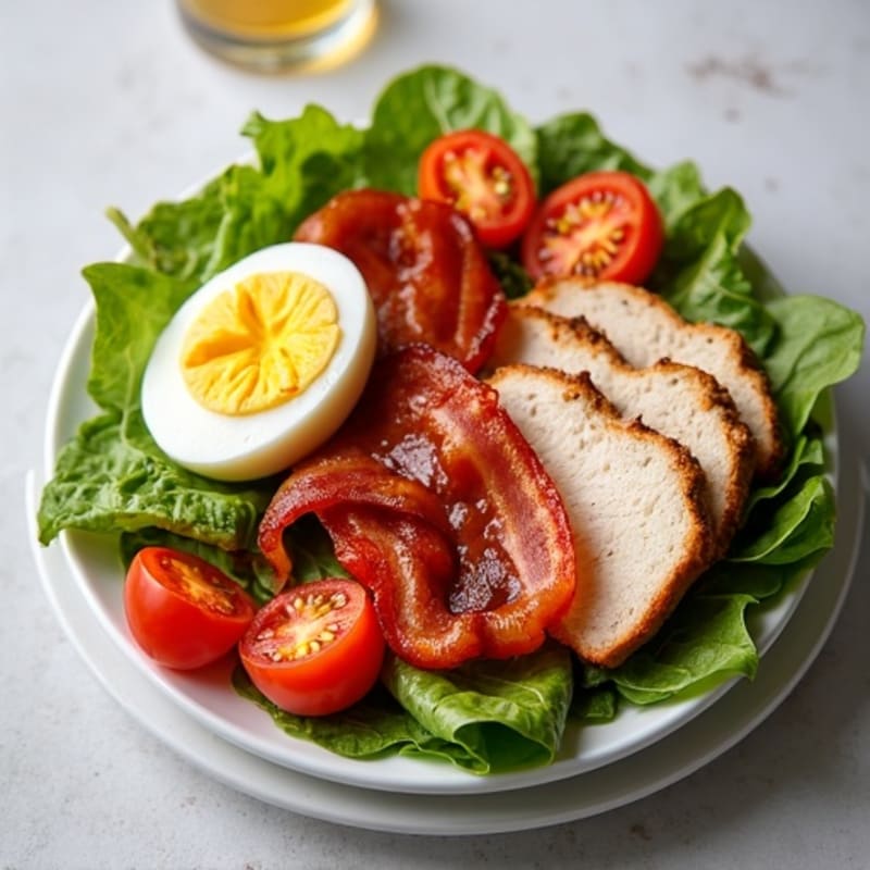 Lean Turkey Club Salad with Crispy Bacon