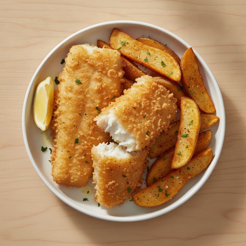 Classic Beer-Battered Cod with Chips
