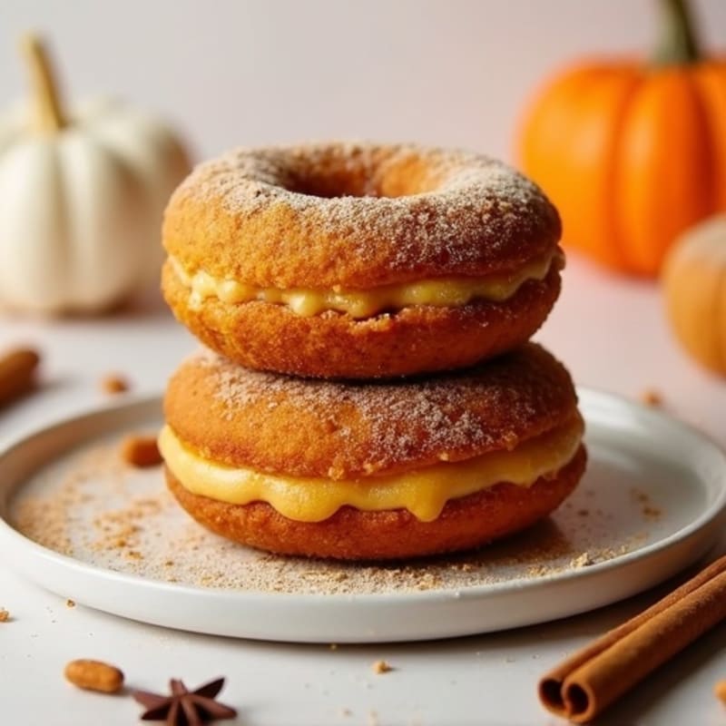 Baked Pumpkin Spice Protein Donuts