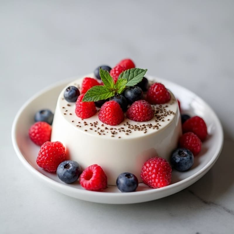 Silky Greek Yogurt Protein Mousse with Mixed Berries