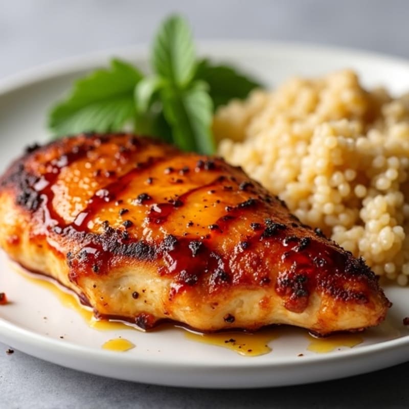 Crispy Baked Chicken with Sweet and Spicy Garlic Glaze
