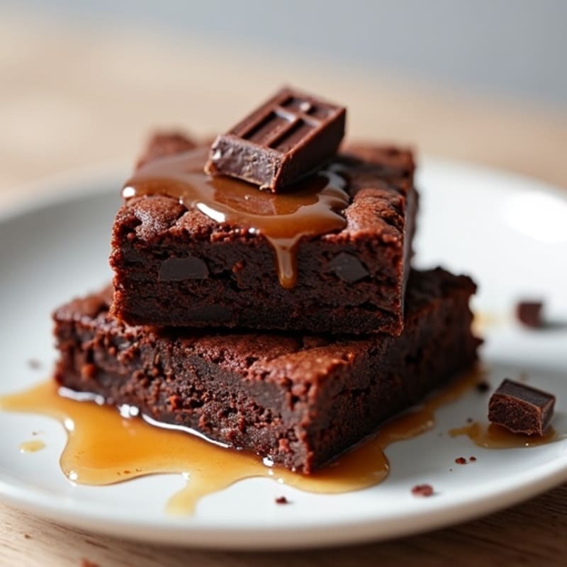 Healthy Fudgy Dark Chocolate Brownies (Single Serving)