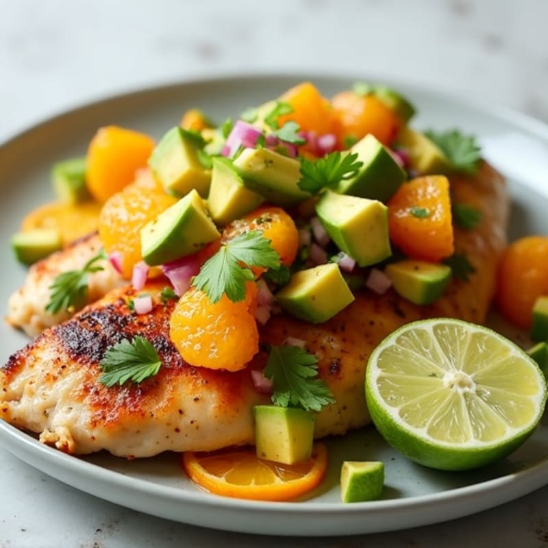 Pan-Seared Chicken with Fresh Orange-Avocado Salsa