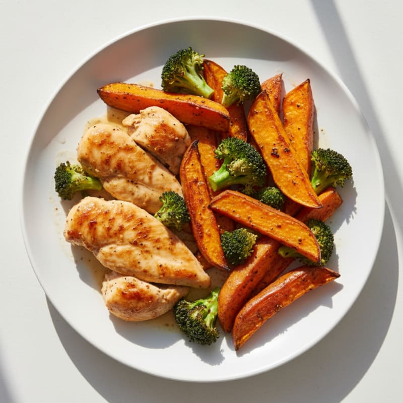 Yogurt-Marinated Chicken with Roasted Sweet Potato
