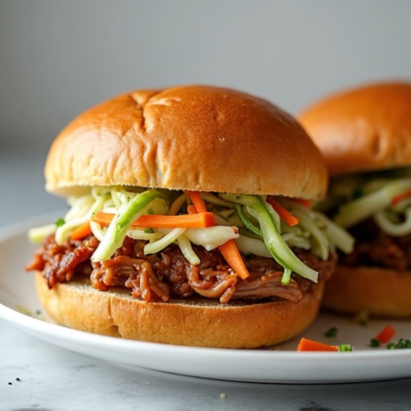 Lean Pulled Pork Sliders with Crunchy Slaw