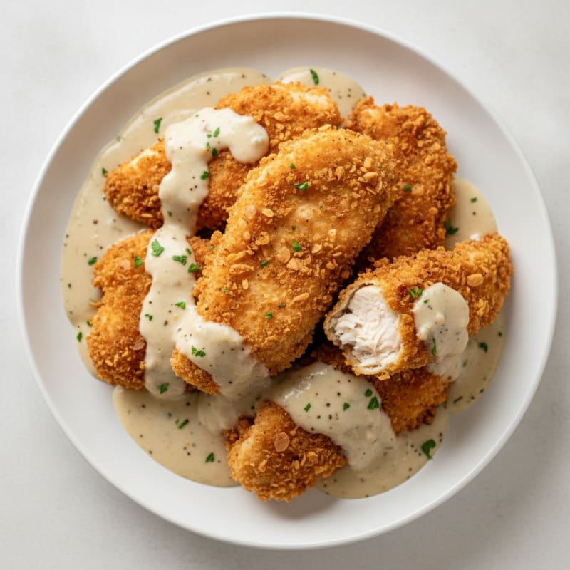 Buttermilk Fried Chicken with Creamy Gravy