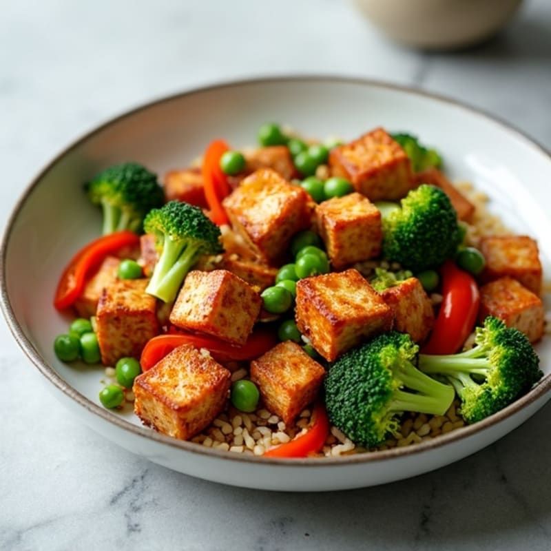 Crispy Maple Glazed Tempeh Stir-Fry with Fresh Vegetables
