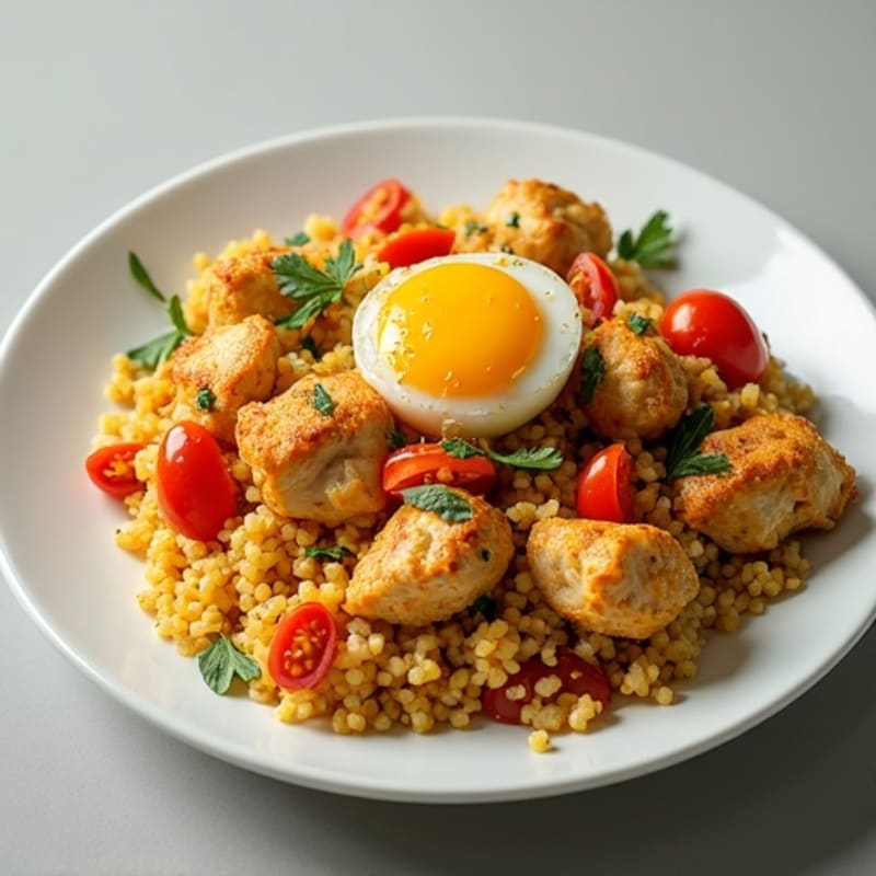 Aromatic Cauliflower Rice Chicken Biryani