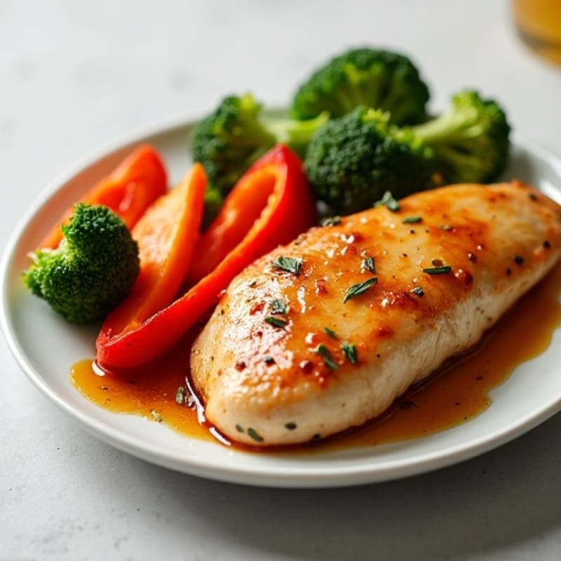 Honey-Garlic Glazed Chicken with Roasted Vegetables