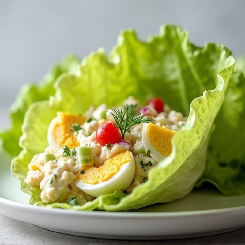 Creamy Egg Salad Lettuce Wraps