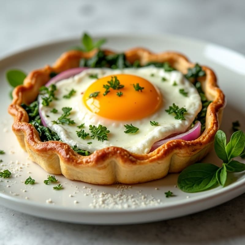 Flaky Spinach and Ricotta Puff with Fresh Herbs