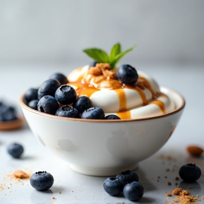 Silky Protein Yogurt Bowl with Berries and Almond Butter