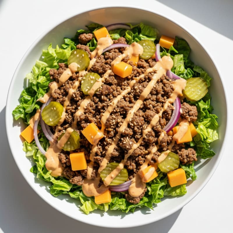 Ground Beef Big Mac Bowl