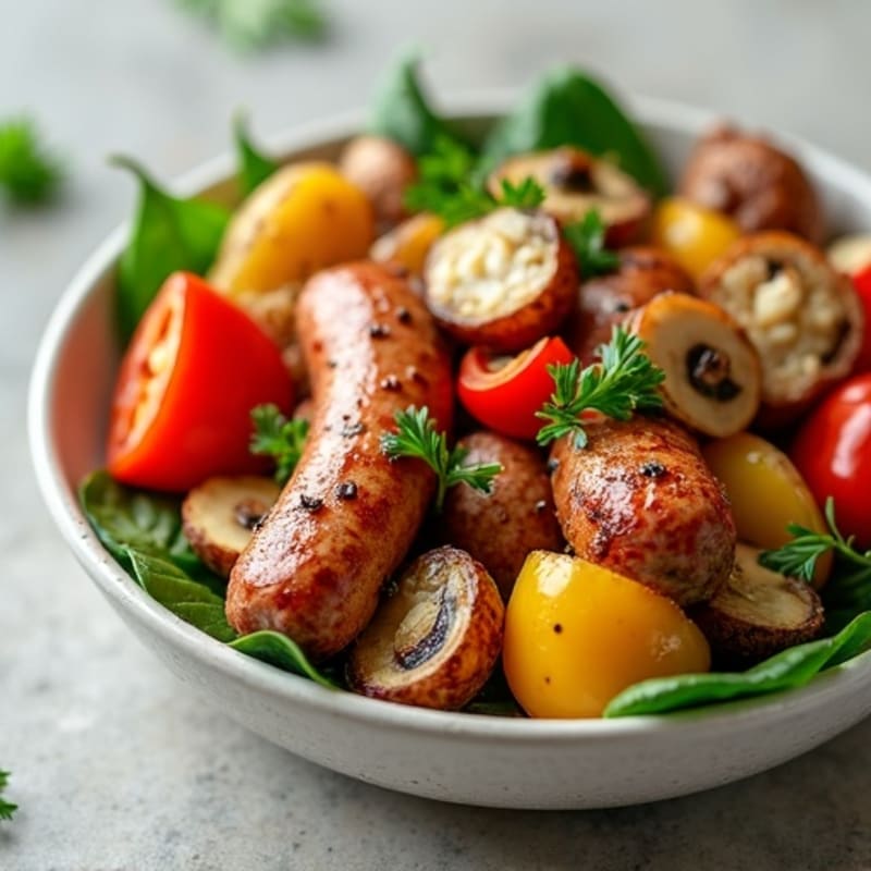 Lean Sausage and Roasted Potato Bake