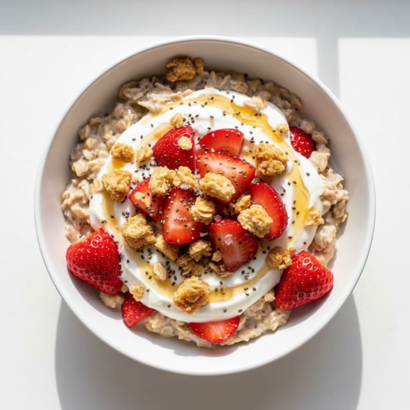 Strawberry Shortcake Overnight Oats