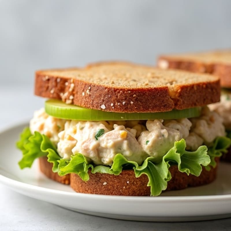 Healthy Creamy Chicken Salad Sandwich