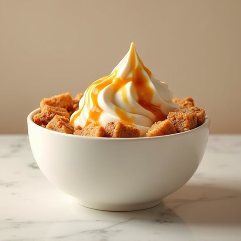 Creamy Salted Caramel Protein Cheesecake Bowl