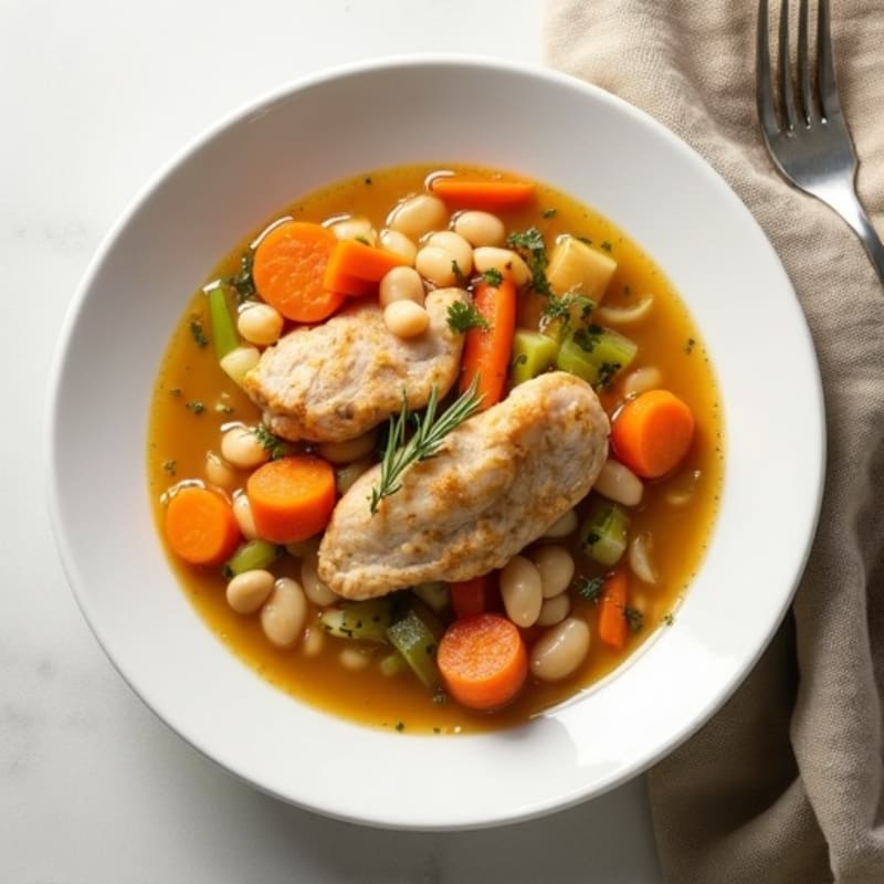 Wholesome White Bean and Herb Chicken Stew with Hearty Vegetables
