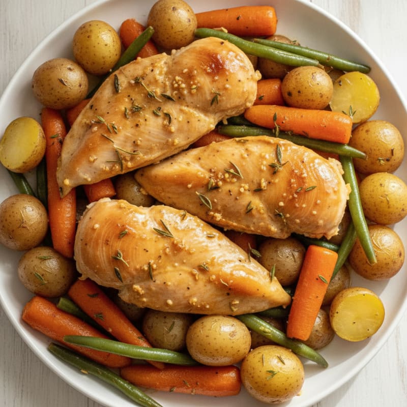 Slow Cooker Herb Chicken and Vegetables