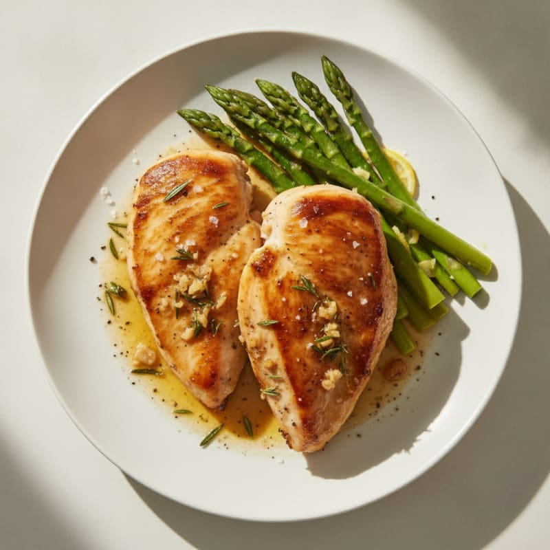 Pan-Seared Chicken with Herb Butter Sauce