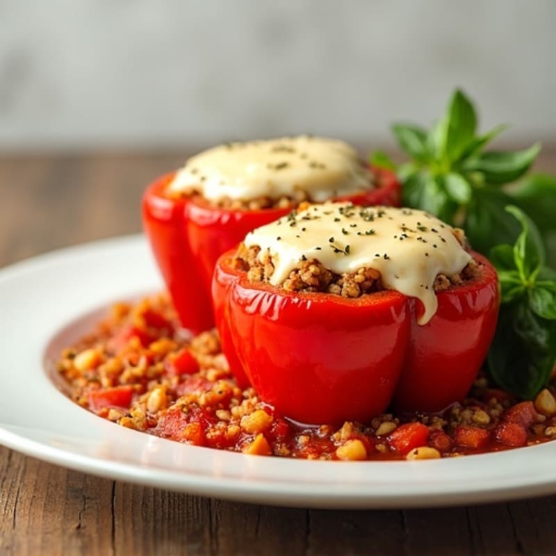 Protein-Packed Italian Turkey Stuffed Bell Peppers