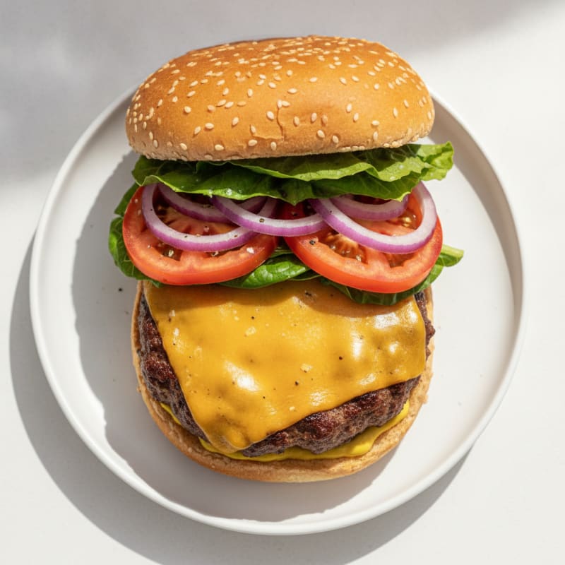 Classic Beef Burger with Cheddar
