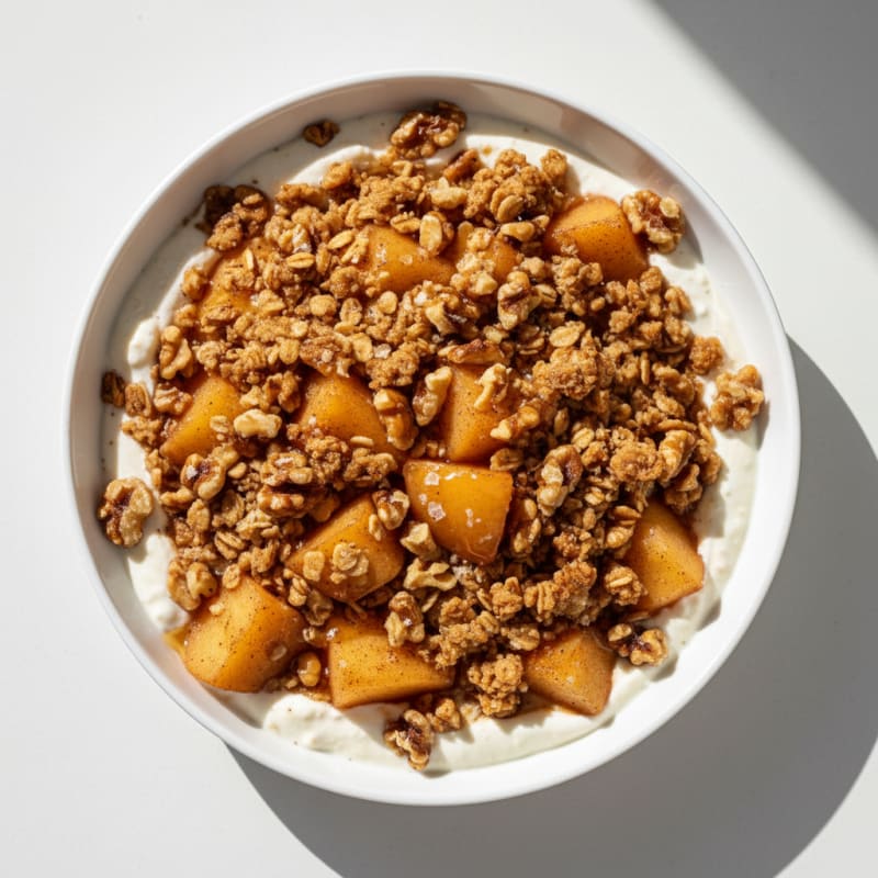 Golden Caramelized Apple Crumble Delight