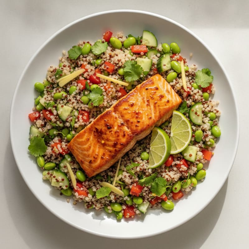 Sweet Chili Salmon Quinoa Salad