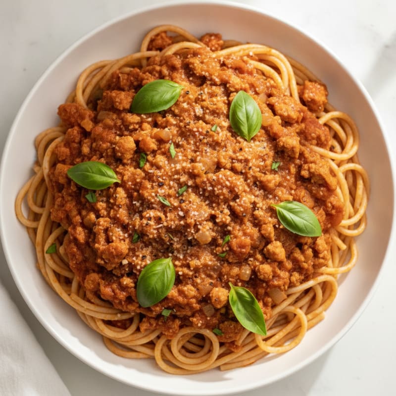 Classic Spaghetti with Lean Turkey Marinara