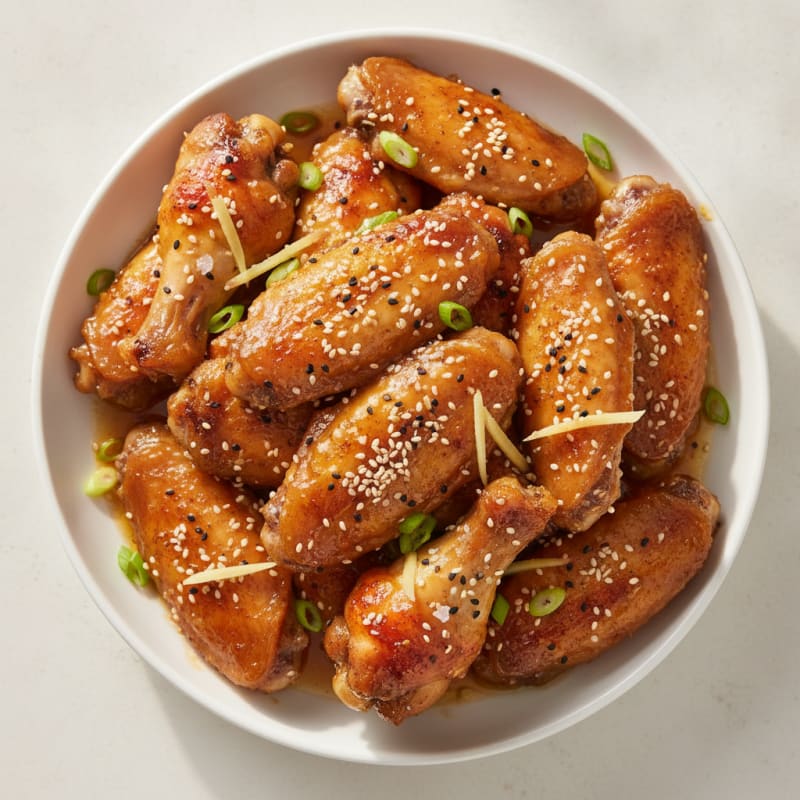 Honey-Glazed Chicken Wings with Sesame
