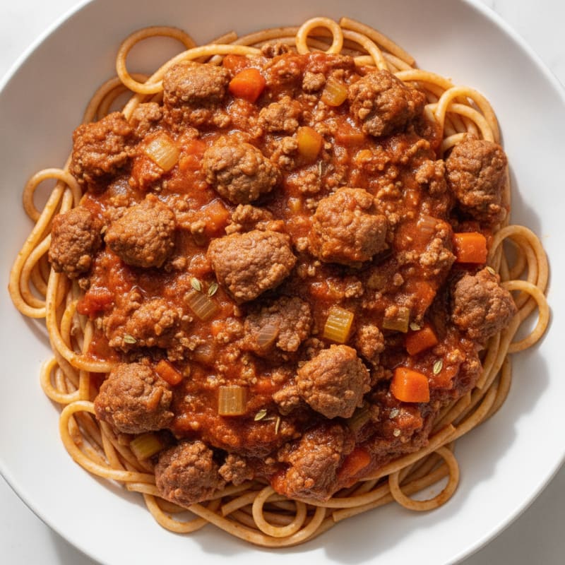 Classic Beef Bolognese with Spaghetti