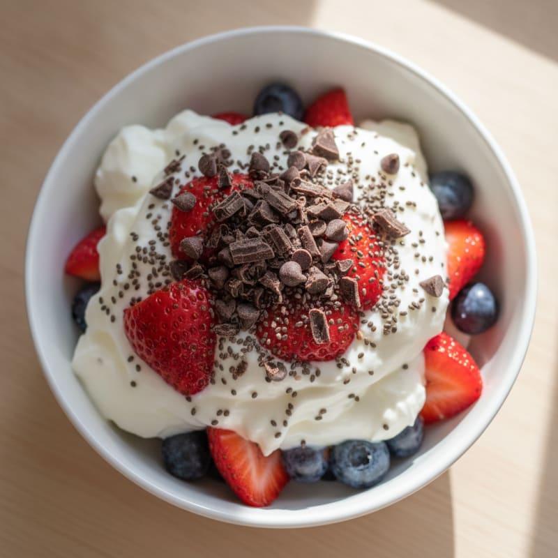 Creamy Greek Yogurt Parfait with Mixed Berries and Chia Seeds