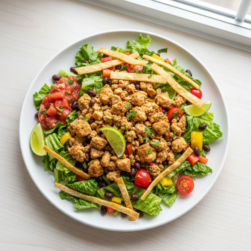 Crispy Chili-Lime Turkey Taco Salad