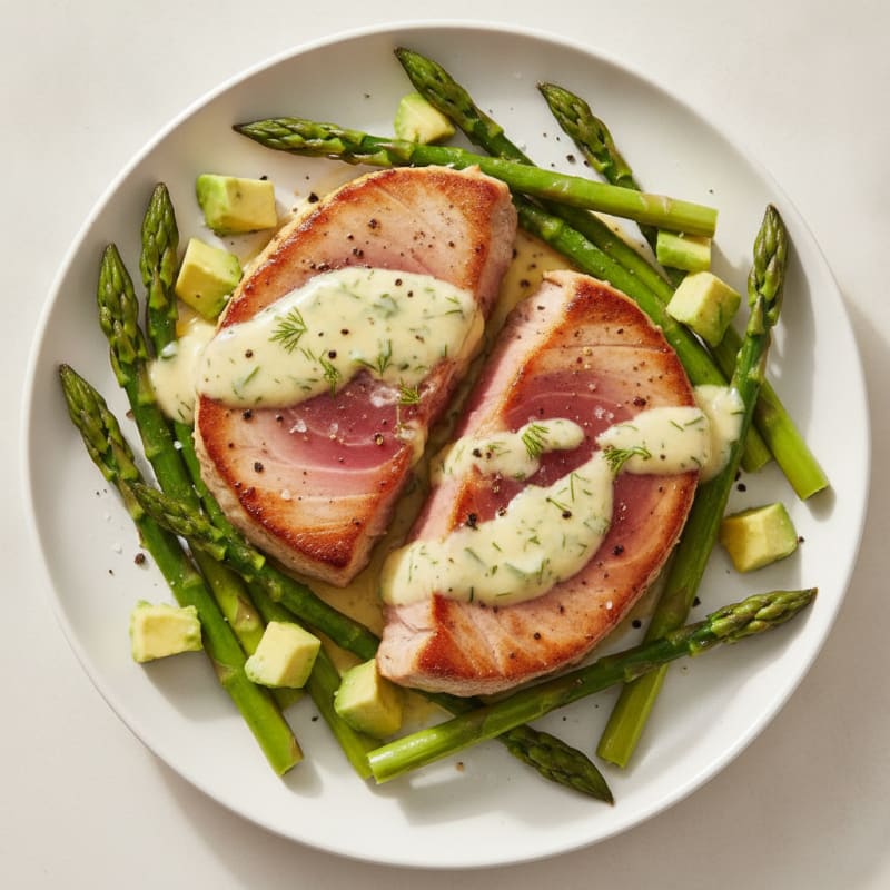 Seared Tuna with Lemon-Dill Sauce