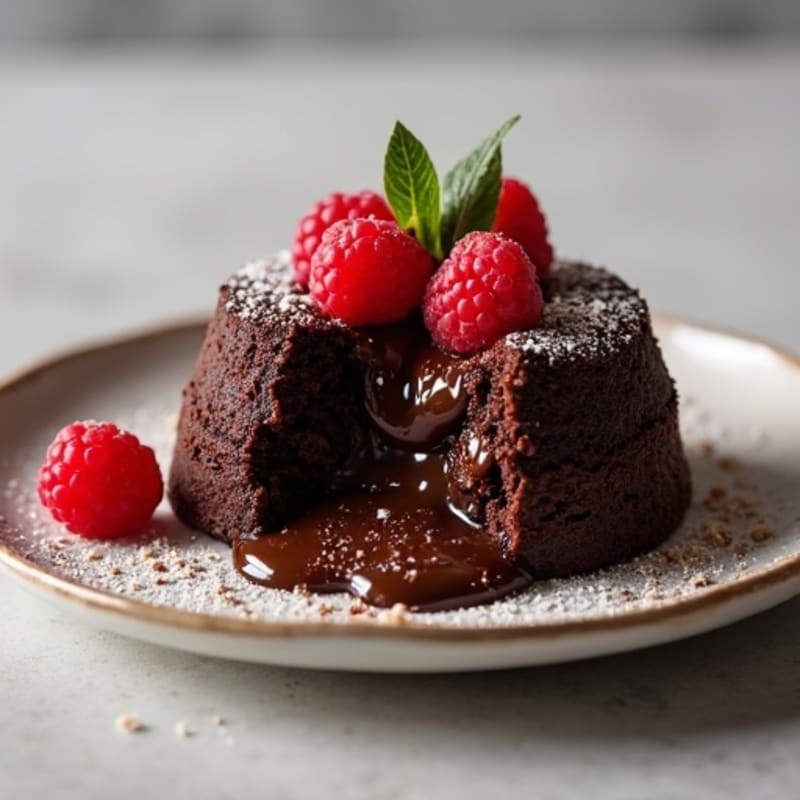 Protein-Rich Dark Chocolate Lava Cake