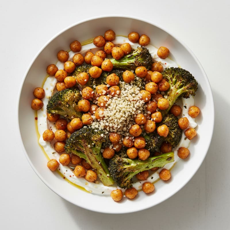 Crispy Roasted Chickpea & Veggie Bowl