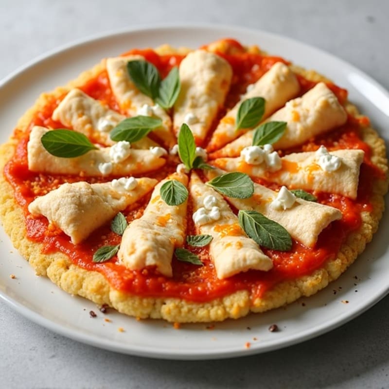 Crispy Buffalo Chicken Cauliflower Crust Pizza