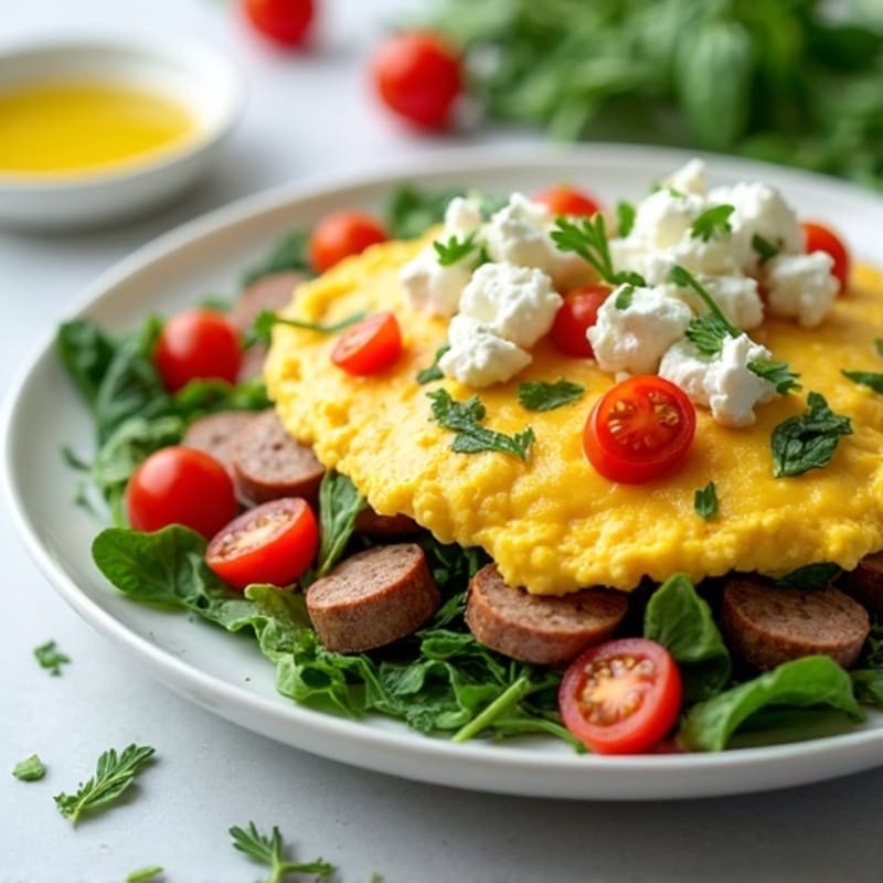 Protein-Packed Spinach and Feta Egg White Scramble