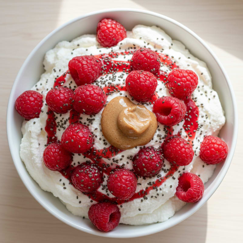 Silky Greek Yogurt Protein Mousse with Berries