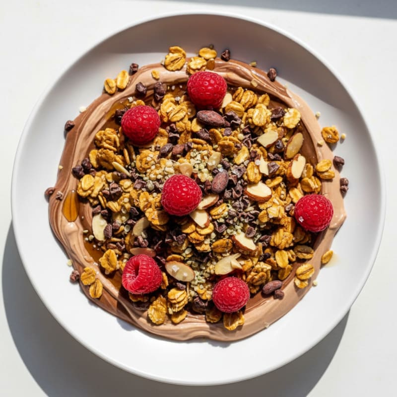Chocolate Protein Crunch Breakfast Bowl